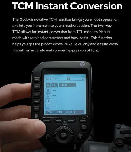 Miniatura 7 de Godox XProII-S - Transmisor de disparador de flash inalámbrico para cámaras Sony, 2.4G TTL-Convertidor manual HSS 1/8000S función Bluetooth, bloqueo