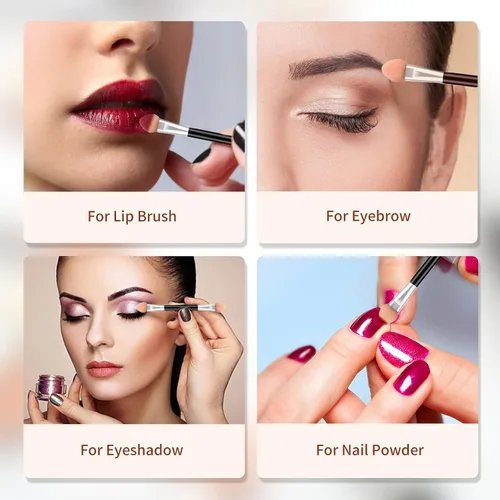 Miniatura 5 de 30 aplicadores desechables de sombra de ojos de doble cara, brochas profesionales de esponja de doble cabeza, herramienta cosmética de maquillaje