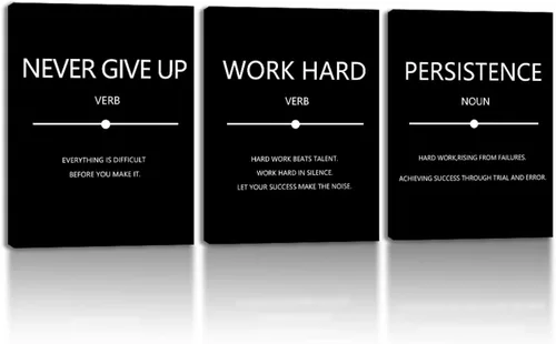 Miniatura 22 de Arte de pared motivacional para oficina, lienzo inspirador, arte de pared, póster de ajetreo, impresión de cita de empresario, pintura de pared, 3