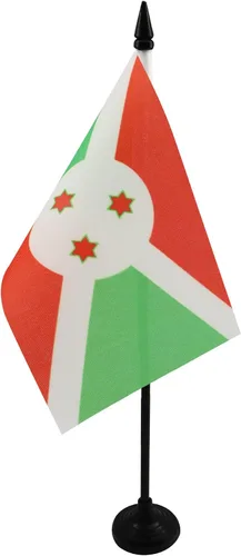 Miniatura 299 de AZ FLAG Sierra Leone Bandera de mesa 5'' x 8'' - Bandera de escritorio de Sierra Leona 21 x 14 cm - Bastón y base de plástico negro