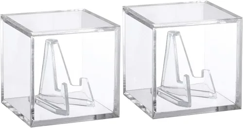 Miniatura 11 de Estuche expositor de anillo de campeonato, caja transparente para anillo de campeonato, caja de caballete de acrílico transparente y soporte