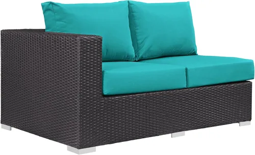 Miniatura 51 de Modway EEI-1911-EXP-ORA Convene - Muebles otomanos cuadrados de tela para patio, muebles de exterior, color naranja espresso Espresso Naranja