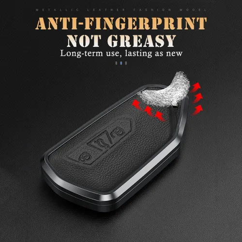 Miniatura 6 de SANRILY Funda para llavero de metal y cuero de alta calidad para VW ID.4 2020 2021 2022 MK8 ID.4 GTX, Skoda Octavia Seat Leon MK4, funda para llave
