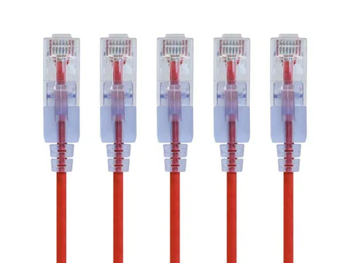 Miniatura 50 de Monoprice Cat6A - Cable de conexión Ethernet de 6 pulgadas, negro, UTP, 30 AWG, 10G, cable de cobre puro desnudo, sin enganche, RJ45, serie SlimRun