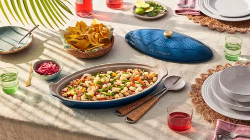 Miniatura 5 de Le Creuset - Cacerola de cerámica Heritage para pescado, 1.7 cuartos de galón, Marsella Marseille