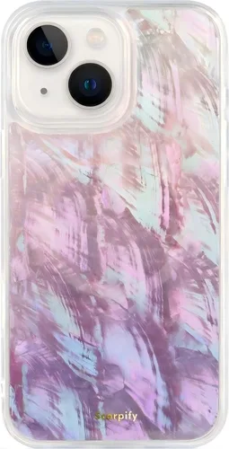 Miniatura 18 de SCORPIFY Funda para iPhone 13 con diseño floral de Nemophila azul, bonita funda transparente para teléfono con flores para mujeres y niñas