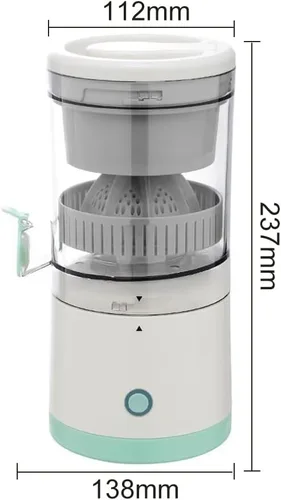 Miniatura 8 de Exprimidor eléctrico recargable, dispositivo de cocina portátil para hacer jugo de naranja, exprimir naranjas, limones, kiwi, pomelos y jugos