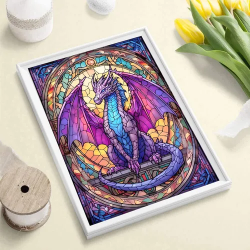 Miniatura 3 de croshom Kits de arte de diamantes para adultos, kits de arte de diamantes de dragón para adultos, kit de pintura de diamantes de dragón 5D