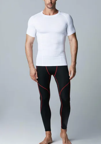 Miniatura 9 de ATHLIO Paquete de 1 o 3 camisas de compresión de manga corta para hombre camisetas de capa base deportiva camiseta de entrenamiento atlético