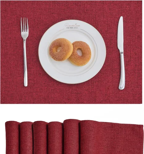 Miniatura 85 de Mantel para mesa rectangular de 55x71 pulgadas, de lino sintético, resistente a las arrugas e impermeable, color beige, para cocina, comedor