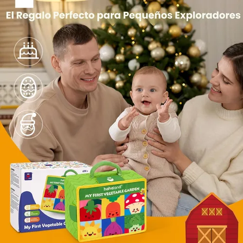 Miniatura 9 de hahaland Juguetes para bebés de 6 a 12 meses – Frutas Verduras Jardín Planta Granja Peluche 6 Month Old Montessori Sensory Toys Carrot Flower with