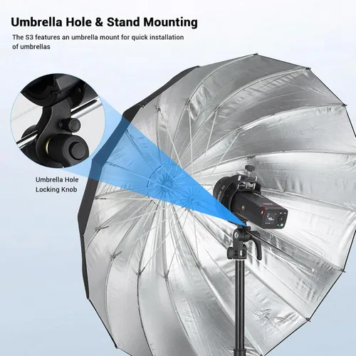 Miniatura 8 de Godox Soporte para flash S3 tipo S con soporte Bowens para Godox AD100 AD200 Pro II AD400 Pro II TT600 TT685II V100 V1 V1Pro TT350S V860III- S2