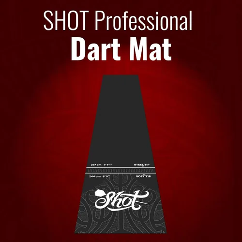 Miniatura 2 de Shot Darts - Alfombrilla de dardos profesional de alta resistencia, hecha de goma gruesa de grado industrial que absorbe los golpes y no se riza