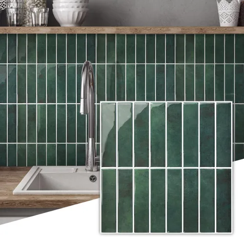 Miniatura 23 de Commomy Azulejos adhesivos negros más gruesos para despegar y pegar - 10 piezas de 12.0 x 12.0 pulgadas - Azulejos adhesivos 3D para salpicaduras