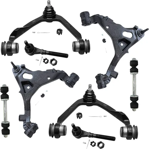 Miniatura 397 de Detroit Axle - Kit de brazos de control de extremo delantero de 8 piezas para Dodge Dakota 00-04, Durango 00-03, 4 brazos de control superior e