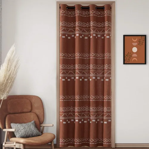 Miniatura 13 de Cortinas de puerta para privacidad de puerta, 80 pulgadas de largo, semi opacas, aisladas térmicas, cubierta divisora de habitaciones/persianas