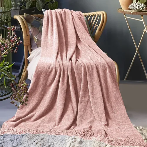 Miniatura 8 de Manta de Chenilla para Sofá 50"X 60", Mantas Suaves y Acogedoras con Flecos con Borlas para Cama Sofá Silla Cubierta, Mantas Decorativas Bohemias
