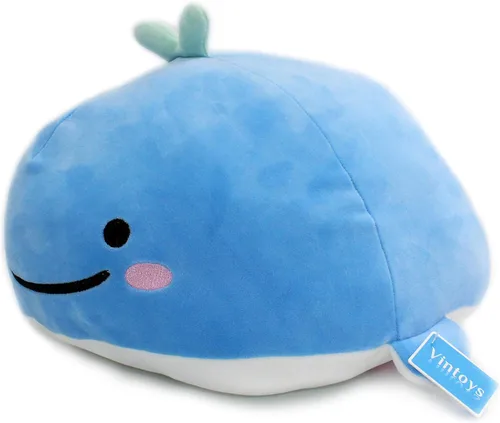 Miniatura 2 de Muy suave ballena azul tiburón abrazar almohada de peluche muñeca pez peluche animales de peluche 17 pulgadas