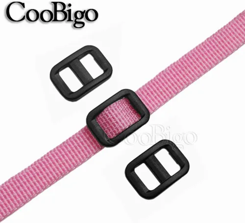 Miniatura 3 de CooBigo Webbing Plastic Slider Tri-Glide Adjust Buckles for Cat Dog Collar Backpack Straps