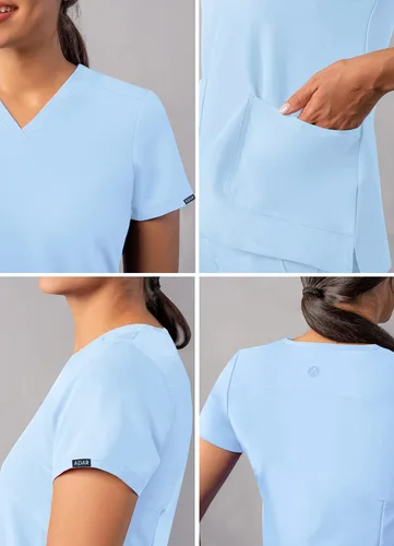 Miniatura 4 de Adar Addition - Ropa quirúrgica para mujer, moderna camiseta médica con cuello en V