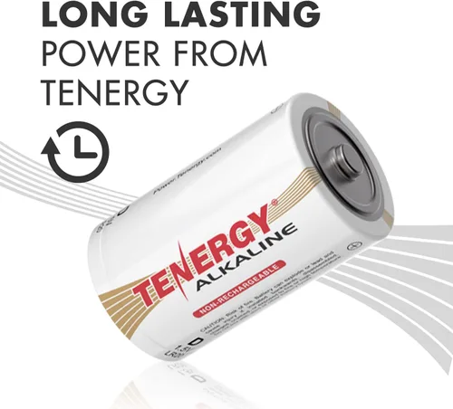 Miniatura 2 de Tenergy Batería alcalina LR20 de 1.5 V D, baterías no recargables D de alto rendimiento para relojes, controles remotos, juguetes y dispositivos