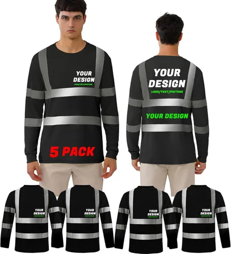 Miniatura 9 de BeautyWill Camisa de seguridad con logotipo personalizado Hi Vis Class2 Camisa reflectante de alta visibilidad con bolsillo Camisa de trabajo