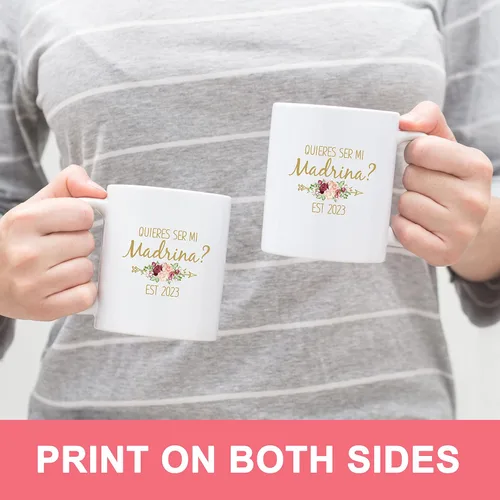 Miniatura 3 de Quieres Ser Mis Padrinos De Bautizo Madrina Regalos En Español Madrina Propuesta Quieres Ser Mi Madrina Padrino Taza De Café Padrinos De Bautizo