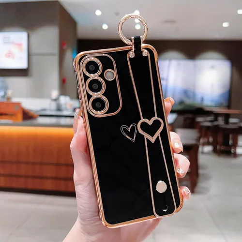Miniatura 13 de ZTOFERA Funda diseñada para Samsung Galaxy S20 FE 5G, borde chapado de lujo, patrón de corazones de amor con pulsera y función atril, protección