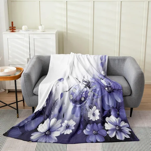 Miniatura 15 de Erosebridal Manta de abeja de 40 x 50 pulgadas, manta de sherpa cálida con estampado de animales 3D para sofá de cama, manta de microfibra suave