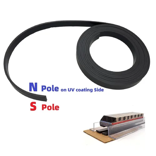 Miniatura 5 de Cinta magnética monopolar de 1/2" para proyecto científico de tren Maglev, reemplazo. Grosor de 0,12 pulgadas (longitud 10 pies)