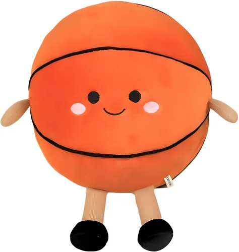 Ryttir Almohada creativa de baloncesto de simulación 3D grande de 11 pulgadas, almohada mullida para autos, cojines de baloncesto para propietarios