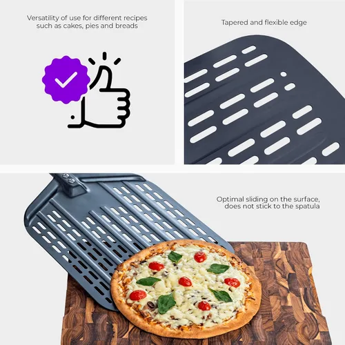 Miniatura 5 de CETRO Pizza Peel Aluminio anodizado Perfecto para pizza napolitana