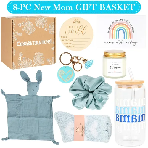 Miniatura 3 de Caja de regalo para nueva mamá, regalos de embarazo para futura mamá, cesta de regalo para niñas y niños, regalos posparto para madres primerizas