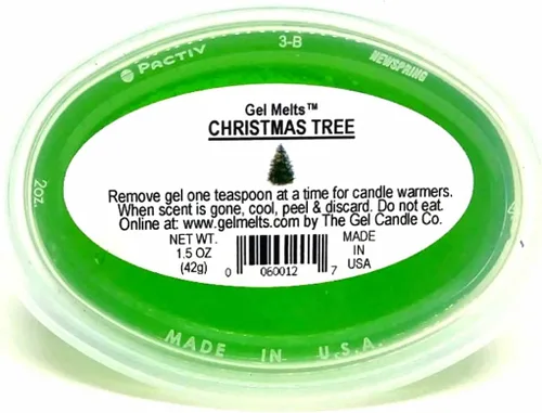 Peel, MELT and Enjoy - Juego de 3 árboles de Navidad Aroma Gel Melts, cedro de bálsamo, cera de gel de pino escocés para calentadores y quemadores