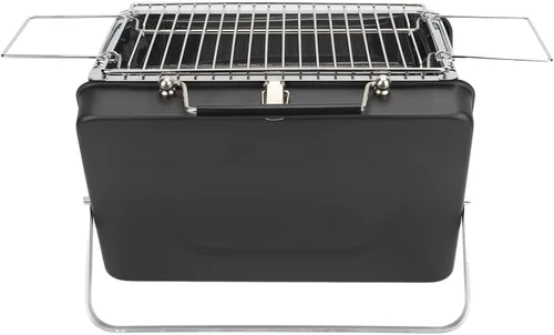 Miniatura 9 de Alomejor Parrilla portátil de carbón para barbacoa, portátil, portátil, portátil, parrilla, malla de alambre, herramientas para acampar al aire