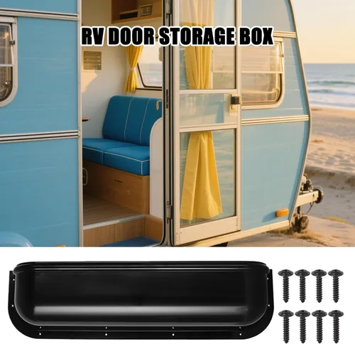 Miniatura 2 de Organizador de puerta de automóvil, 17.7x4.5 in, con 8 tornillos, organizador de bolsillo lateral para asiento de automóvil, bolsillo
