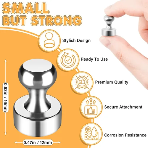 Miniatura 6 de 12 imanes fuertes para pizarra blanca, imanes de nevera para adultos, imanes de refrigerador, nevera magnética, pequeños imanes fuertes para cocina