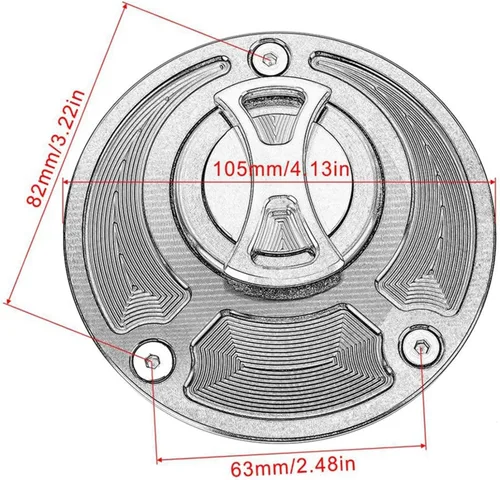 Miniatura 2 de Accesorios de motocicleta motocicleta CNC tapa de depósito de gasolina para Yamaha YZF R3 R25 2015-2020 YZF R15 R125 FZ 16 XT660 XT660R XT660X XJ6
