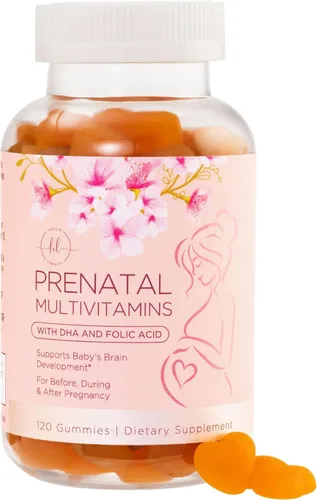 Vitaminas prenatales para mujeres – Multivitamínico completo para el embarazo – Ácido fólico, Omega 3 DHA, colina, vitamina D – Apoyo esencial para