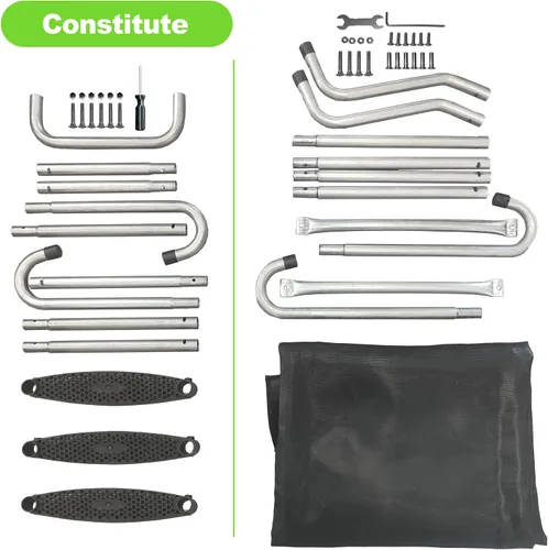 Miniatura 7 de Kit de escalera y tobogán para cama elástica, tobogán universal de 3 escalones con amortiguador, accesorios de trampolín fáciles de escalar