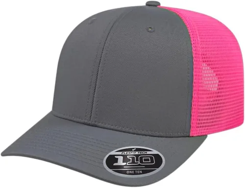 Miniatura 127 de Cap America i8502 Flexfit 110 Premium - Gorra de camionero de perfil medio con 6 paneles de malla trasera con protección UV y cierre ajustable Azul