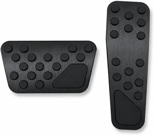 Miniatura 45 de Cubiertas de pedal de acelerador de gas de aleación de aluminio, accesorios interiores antideslizantes sin perforación, pedal de freno Pastillas