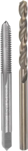 Miniatura 39 de uxcell Juego de grifos y brocas, M12 x 1.25 H2 rectos, fresadora de roscas para máquina de flauta recta, 0.413 in de acero cobalto M35 de alta