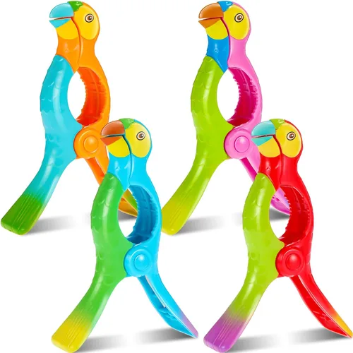 Miniatura 7 de Waydress 4 clips para toallas de playa, tamaño gigante, resistentes al viento, para sillas de playa, crucero, patio, piscina o pinzas de sujeción