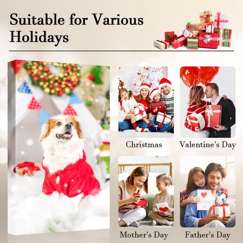 Miniatura 6 de Impresiones en lienzo personalizadas con tus fotos, imagen personalizada sobre lienzo, regalos personalizados con marco de pared para aniversario
