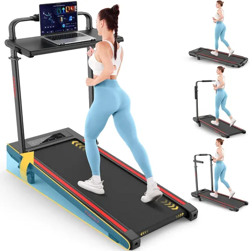 Miniatura 16 de FUNMILY Cinta de Correr Plegable con Almohadilla de Caminata Mejorada con Inclinación del 12%/15% y Barra de Manejo, Cintas de Correr Compactas