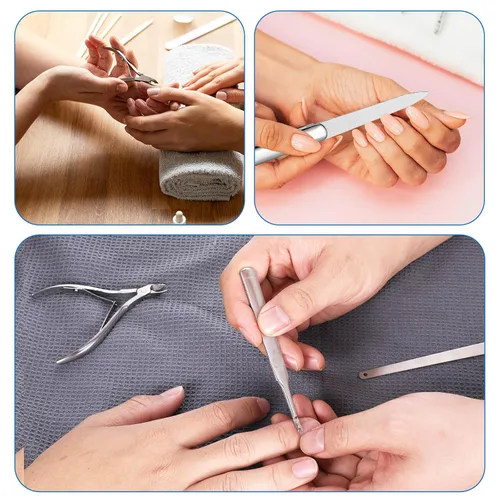 Miniatura 3 de Kit de herramientas de pedicura para quitar uñas encarnadas, de acero inoxidable, lima y levantadores de uñas, herramienta profesional de pedicura