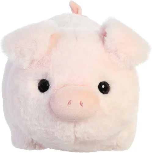 Aurora® Adorable animal de peluche Spudsters™ Cutie Pig – Forma redonda que hace que los abrazos reconfortantes – Perfecto para niños de todas las