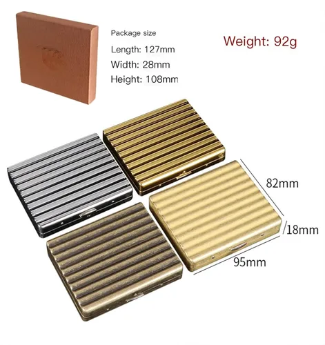 Miniatura 6 de Caja de cigarrillos para regular, puede contener 20 cigarrillos -3.346 in Metal Vintage cajas, soportes portátiles (B)