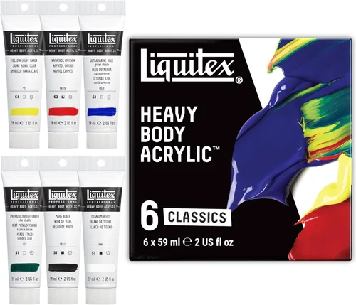 Miniatura 11 de Liquitex Professional Heavy Body - Pintura acrílica, 6 x 59 ml (2.0 fl oz), juego de colores fluorescentes